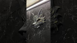 Grey and Gold Kitsune mask do you like Japanese style cosplay animeart anime demonslayer [upl. by Barbee]