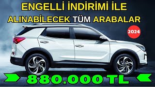 ENGELLİ İNDİRİMİ İLE ALINABİLECEK TÜM ARABALAR [upl. by Anilet458]