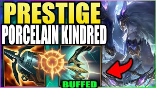 PRESTIGE PORCELAIN KINDRED PBE GAMEPLAY HOW GOOD IS THE NEW KINDRED SKIN [upl. by Oman]