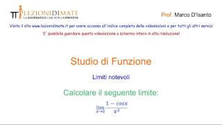 Calcolare il lim 1cosxx² per x → 0 [upl. by Joell]