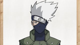 KAKASHI Zeichnen Einfach Naruto Charaktere Zeichnen für Anfänger und Schritt für Schritt [upl. by Letniuq966]