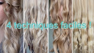 Boucles ou ondulations sans fer  4 techniques faciles [upl. by Adnauqaj]