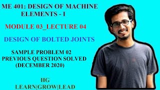 ME 401 DESIGN OF MACHINE ELEMENTS  IMODULE 3LECTURE 4 [upl. by Neeloj]