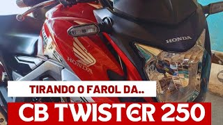 Como tirar o farol da cb Twister 250 modelo novo [upl. by Cruce]