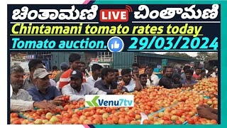 Chintamani today 29032024  today tomato rates in Chintamani Venu7tv today Chintamani [upl. by Winfrid]