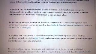 Sala Penal precisa diferencias entre la falsedad ideológica y material en documento públicoámbito J [upl. by Asyle]