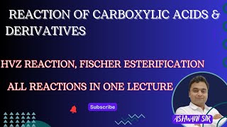 REACTION OF CARBOXYILC ACIDS  HVZ REACTION  ALDEHYDE KETONE CARBOXYLIC CLASS 12TH CHEMISTRY [upl. by Maxia191]