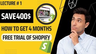 How to get shopify 4 months free trial  shopify full course [upl. by Hachman695]