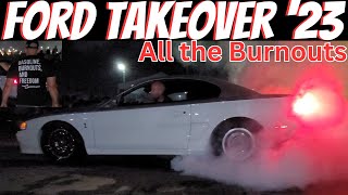 Ford Takeover 23  All the Burnouts [upl. by Lorollas]