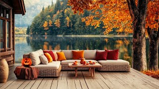 Autumn Halloween Coffee Shop Retreat 🍂☕ Relaxing Bossa Nova Jazz amp Chill Vibes for Positivity [upl. by Yenwat719]