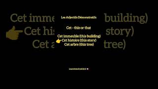 Demonstrative Adjectives in French frenchlearner french frenchlanguage learnfrenchwithrk2850 [upl. by Wales]