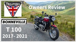 Triumph T100 Bonneville Review 2020 My Thoughts after 1000 miles Best looking bike in the world [upl. by Annaehs452]