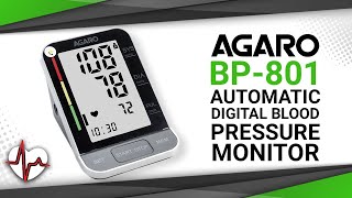 AGARO Automatic Digital BP Monitor BP801 240 Memory Talk function Batteries Included [upl. by Attenauq]