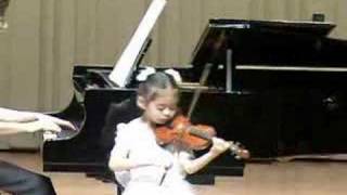 6yo girlAnneViolin ORieding Concerto in Bm Op35 Mov3 [upl. by Enidualc301]