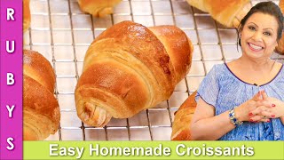 Quickly Make Perfect Croissants at Home Recipe in Urdu Hindi  RKK [upl. by Airbas]