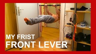 Front Lever  My First Front Lever Ever  Calisthenics  Street Workout [upl. by Novanod]