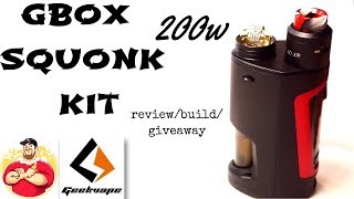 GBOX Squonk Kit 200w Radar RDA by Geekvape ReviewBuildGiveaway [upl. by Atirabrab]