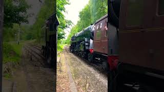 9f at Goathland NYMR railway train britishrail steamengine mainlinesteam steamlocomotive [upl. by Adyeren]