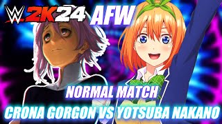 Crona Gorgon VS Yotsuba Nakano  WWE 2K24  ANIME  Soul Eater VS The Quintessential Quintuplets [upl. by Aneema]