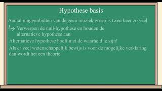 Statistiek les 9 introductie tot hypotheses [upl. by Ahsataj]