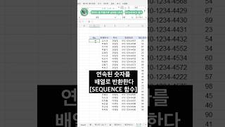 데이터 표에 숫자 넘버링 5초만에 끝내버리기⚡⚡ excel exceltips [upl. by Yak39]