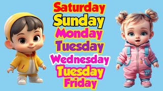 Days name  week song  Sunday Monday song  Days name in English  Days of the week song for kids [upl. by Stanley]