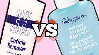 Blue Cross VS Sally Hansen cuticle remover Shocking Results￼￼ [upl. by Flin]