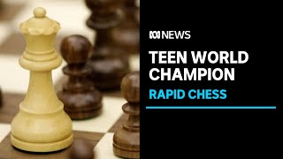 17yearold dethrones Magnus Carlsen as World Rapid Chess champion  ABC News [upl. by Tarrsus]