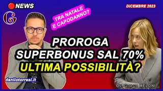 PROROGA SUPERBONUS 110 ultime notizie  la speranza per i condomini nel Decreto MILLEPROROGHE [upl. by Darrell]