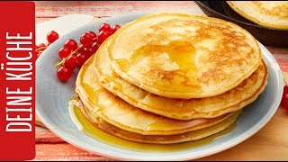 American Pancakes  Amerikanische Pfannkuchen  REWE Deine Küche [upl. by Holofernes517]