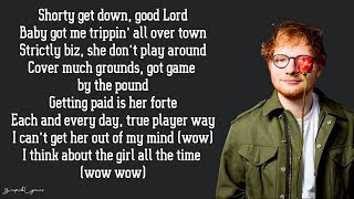 Ed Sheeran  No Diggity Lyrics [upl. by Eirrac851]