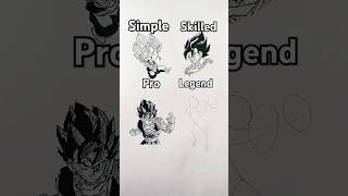 How to draw Vegito in different level shorts anime drawing vegito [upl. by Elyrehc]