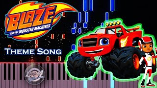 Blaze And The Monster Machines Theme Song Piano Cover and Tutorial [upl. by Cindra]