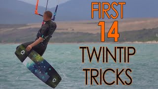 First 14 Tricks for Kiteboarders hooked in twintip light wind skills [upl. by Main]