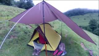 Randonnée  geocaching avec bivouac sous la pluie  Port de Castet Pyrénées Atlantiques [upl. by Janos80]