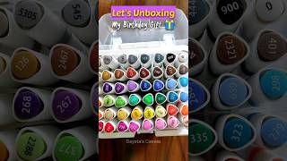 Lets Unboxing📦birthday gift markers ytshorts youtube ashortaday artist art ytshorts vlog [upl. by Nnaylime590]