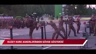 Kuzey Kore askerlerinden gövde gösterisi Taşları kafalarıyla parçaladılar [upl. by Whatley813]