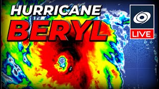 Destructive Hurricane Beryl reaches the Windward Islands  Live Coverage [upl. by Raynah]