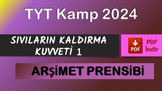 Sıvıların KALDIRMA KUVVETİ  TYT Kamp 2024  PDF [upl. by Reddin256]