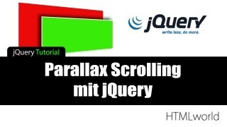 jQuery Tutorial Parallax Scrolling mit jQuery  deutsch [upl. by Anir]