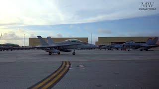 United States Marines from VMFAAW224 and VMFA121 Conduct Flight Operations in Guam Territory [upl. by Jodi]