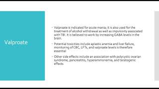 Psychiatry Review AntiEpileptics Valproate Carbamazepine Lamotrigine [upl. by Halima]