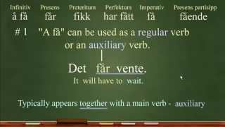 3 important things to know about the verb quotå fåquot  Norwegian Language [upl. by Anirat]