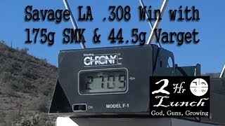 Savage 308 Chronographed and Accuracy Tested w 175g SMK [upl. by Nalim]