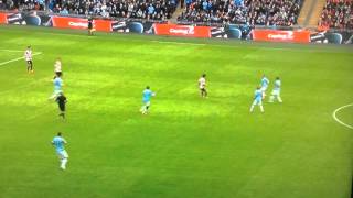 Yaya Toure Goal vs Sunderland Capital One Cup Final 2014 Martin Tyler Commentary [upl. by Ytsirhc483]