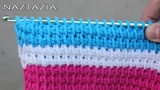 HOW to TUNISIAN CROCHET  Beginner Tunisian Tunisia Afghan Simple Stitch TSS Tunecino [upl. by Cleopatra]