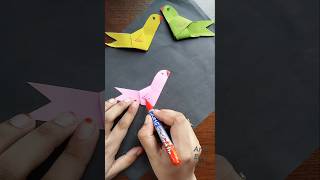 Cute 🐦 Bird Crafting with paper for kids ArasEasyArt easycraft papercraft diy [upl. by Osanna550]