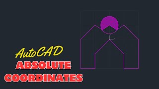 AUTOCAD ABSOLUTE COORDINATES EX 13 [upl. by Attenwad929]