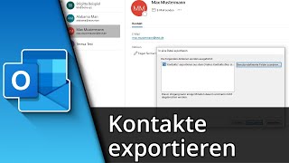 Outlook Kontakte exportieren amp importieren ✅ Tutorial [upl. by Voleta337]