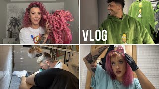 VLOG el CAMBIO DE LOOK no sale como quiero flash day tattoo 🌸💇🏻‍♀️ [upl. by Kosiur225]